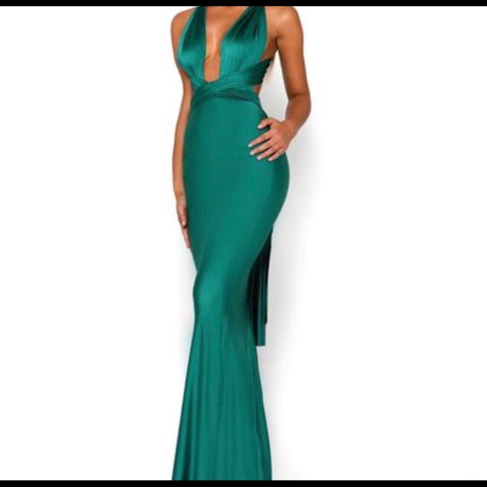 New green dress. Worn once. Can be wrapped any way